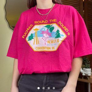 Vintage 95’ bright pink Seattle convention tee